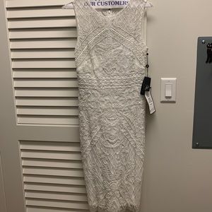 Adrianna Papell Embellished Illusion Dress